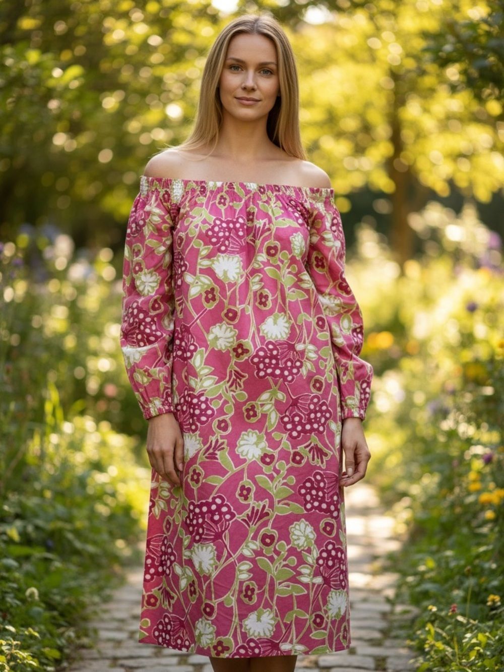 Lilly Pulitzer Pink and Green Floral Ladies Dress